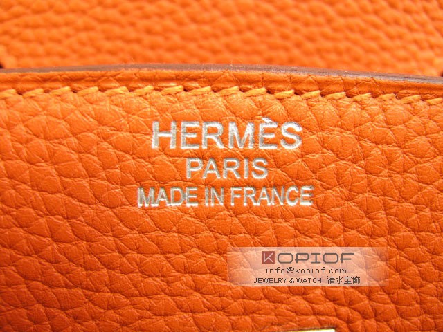 エルメス バーキン35トリヨンクレマンス オレンジ(金具:シルバー) her445